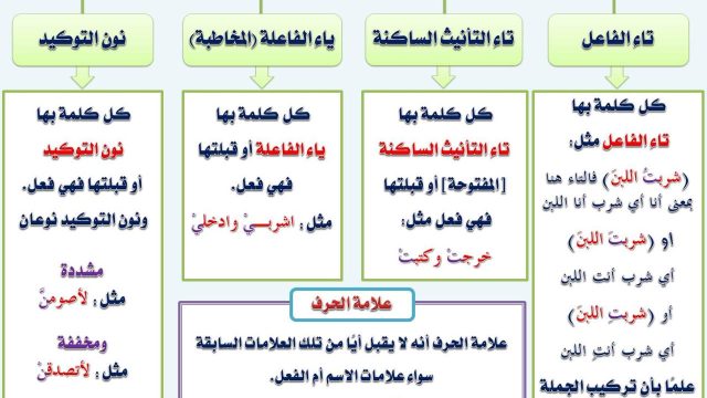 من علامات الفعل