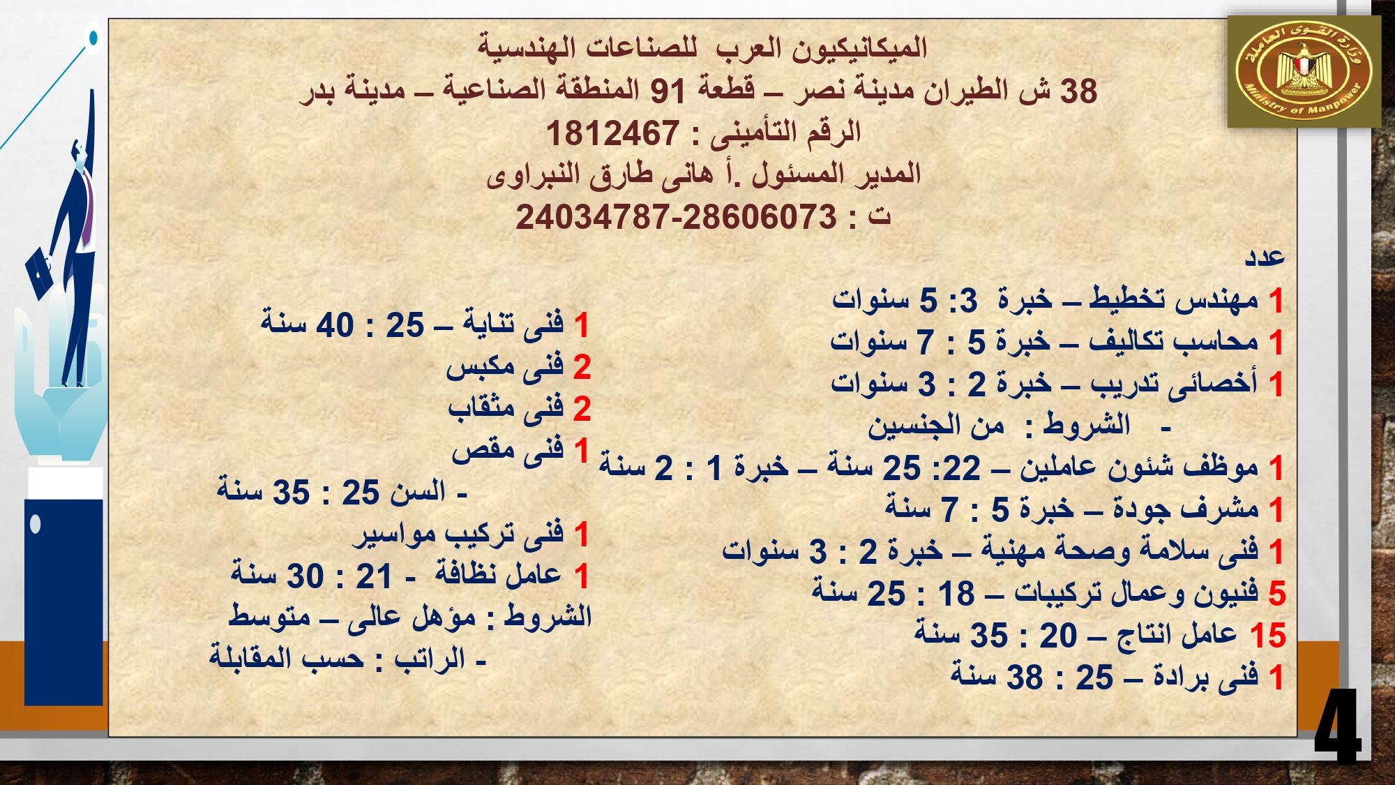 وظائف وزارة القوى العاملة المصرية شهر فبراير 2023