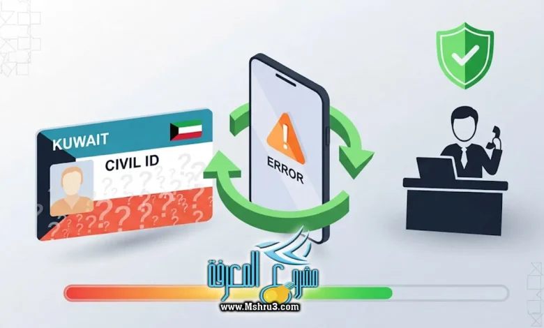 مشكلة عدم ظهور حالة البطاقة المدنية في الكويت